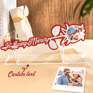Personalized Rose Acrylic Ornament Custom Photo In Loving Memory Rose Sign