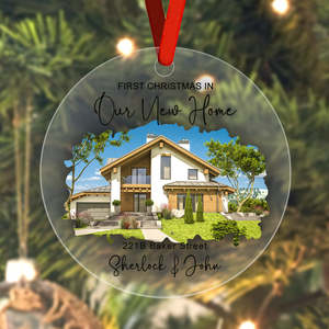Personalized New Home Photo Hanging Ornament