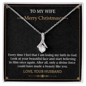 To My Wife Merry Christmas: Alluring Beauty Necklace To my Wife Merry Christmas