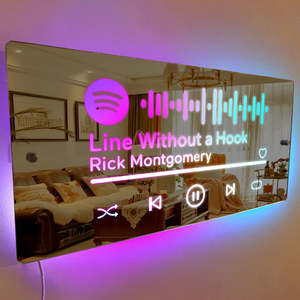 Scannable Spotify Code Mirror Light Name Mirror Sign Custom LED illuminated Ligh&hellip;