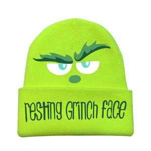 Grinch Collections: Christmas New Thread Wool Grinch Hat Knitting