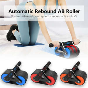 Double Wheel Abdominal Exerciser Women Men Automatic Rebound Ab Wheel Roller Wai&hellip;