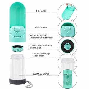 Portable Pet Dog Cat Water Bottle Drinking Bowls with Carbon Filter