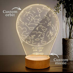 Specials Gifts: Custom Scannable Code Acrylic Night Lamp Constellation Map Night Light
