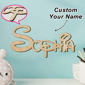 Specials Gifts: Custom Wooden Name Sign Baby Name Letters Wall Decor