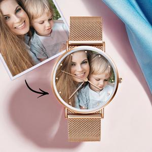 Specials Gifts: Custom Engraved Alloy Strap Photo Watch