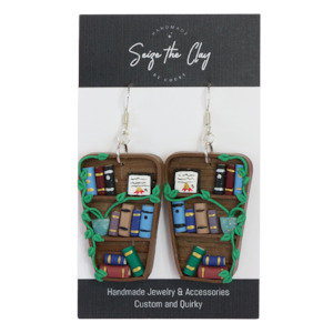 Large Bookshelf Earrings 03