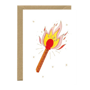 Fire Match Greeting Card