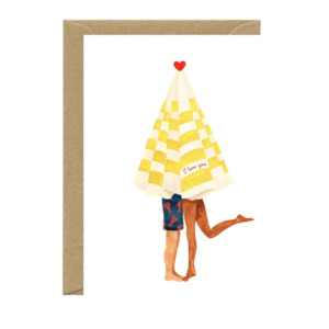 Beach Umbrella Greeting Card