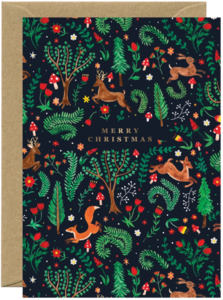 Gold Enchanted Forest Greeting Card