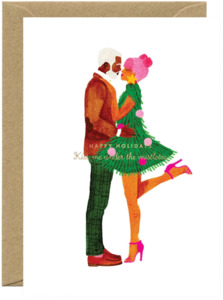 Gift Tags Cards: Mistletoe Cute Lovers Greeting Card