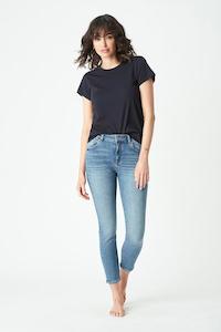 Mavi: Mavi - Tess Jean - Light Foggy Organic Blue