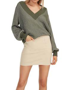 The Fifth Label: The Fifth Label - Climatic Knit - Sage w White