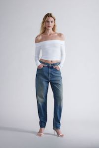 Please: Please - Baggy Faded-Effect Jean - Blu Denim