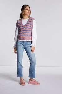 Featured: Rich & Royal - Striped Knit Vest - Original
