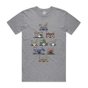 Isthatso - Famous Drum Kits SS Tee - Grey Marle