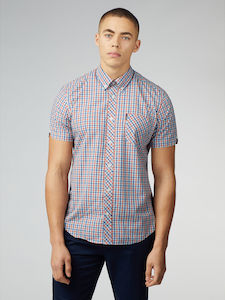 Ben Sherman: Ben Sherman - Signature House Check SS Shirt - Pale Blue