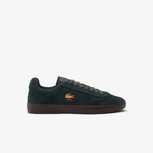Lacoste: Lacoste - Baseshot Suede 224 2 SMA Sneaker - Dark Green/Dark Gum