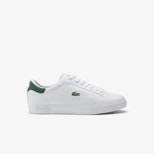 Lacoste: Lacoste - Powercourt 224 1 SMA Sneaker - White/Dark Green