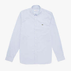 Lacoste: Lacoste - Slim Fit LS Plain Stretch Poplin Shirt - Phoen