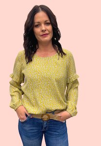 Orlando: Orlando - Zoe Top - Mustard Print
