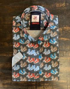 Jimmy Fox: Jimmy Fox - Sneaker Print SS Shirt - Multi
