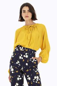 Dixie: Dixie - Drawstring Shirt - Ocra