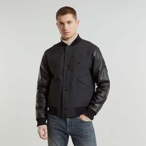 Products: G-Star Raw - Varsity Wool Leather Jacket - Shadow