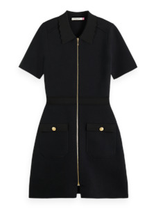 Dresses 1: Maison Scotch - Zipped Detail Dress - Evening Black