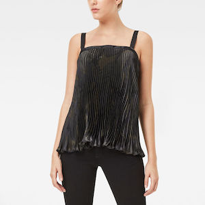 Products: G-Star Raw - GS Plissee Pinafore Top - Asfalt/Black