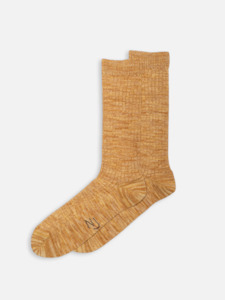 Nudie - Rasmusson Mens Rib Sock - Mustard
