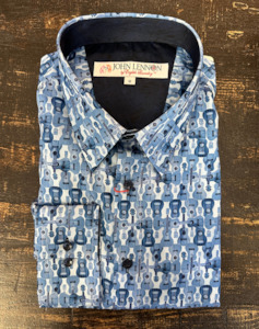 English Laundry - John Lennon LS Shirt - Guitar Sky Multi