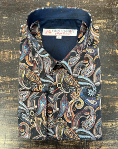 English Laundry - John Lennon LS Shirt - Black Paisley Multi