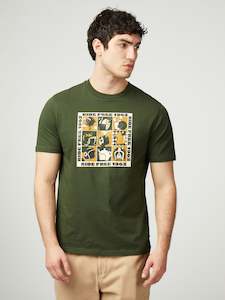 Ben Sherman: Ben Sherman - Trippy Helmets Tee - Camouflage