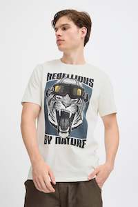 Blend: Blend - Rebellious Tee - White Tiger