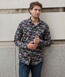 Guide London - Umbrella Leaf LS Shirt - Navy
