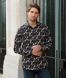 Guide London - Saxophone LS Shirt - Silver/Gold