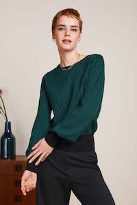 King Louie: King Louie - Bell Sleeve Top Teddy - Antique Green