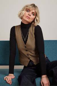 King Louie: King Louie - Gilet Norman Check - Biscotti