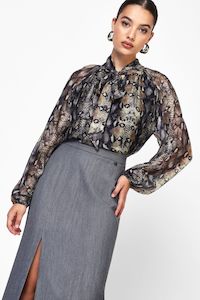 Dixie: Dixie - Serpent Shirt - Black/Tan