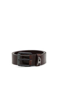 Diesel: Diesel - B-Dave II Leather Belt - Brown
