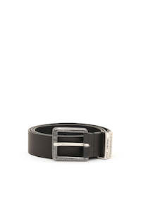 Diesel: Diesel - B-Guarantee-A Leather Belt - Black