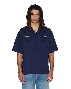 Ksubi: Ksubi - Mekanik Boiler SS Shirt - Ink Blue