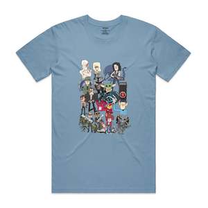 Isthatso - Science Fiction Characters SS Tee - Mid Blue