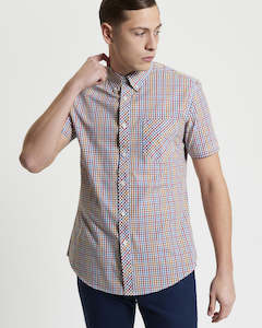 Ben Sherman: Ben Sherman - Mini Gingham SS Shirt - Snow White