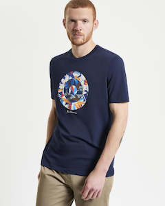 Ben Sherman: Ben Sherman - Tropical Target Tee - Dark Navy