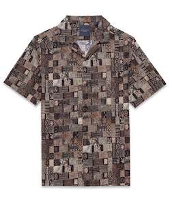 Guide London - Batik Mini SS Shirt - Brown/Black