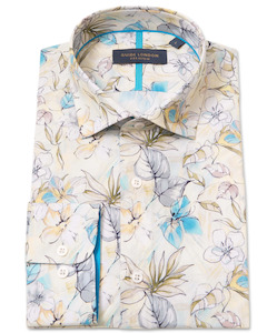 Guide London - Flower LS Shirt - Ecru/Multi