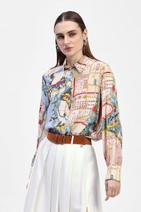 Dixie - City Print Shirt - Red Multi