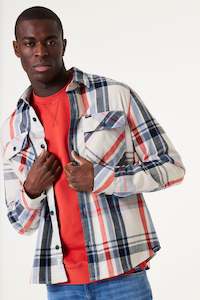 Mens Sale: Garcia - Checkered Overshirt - Kit